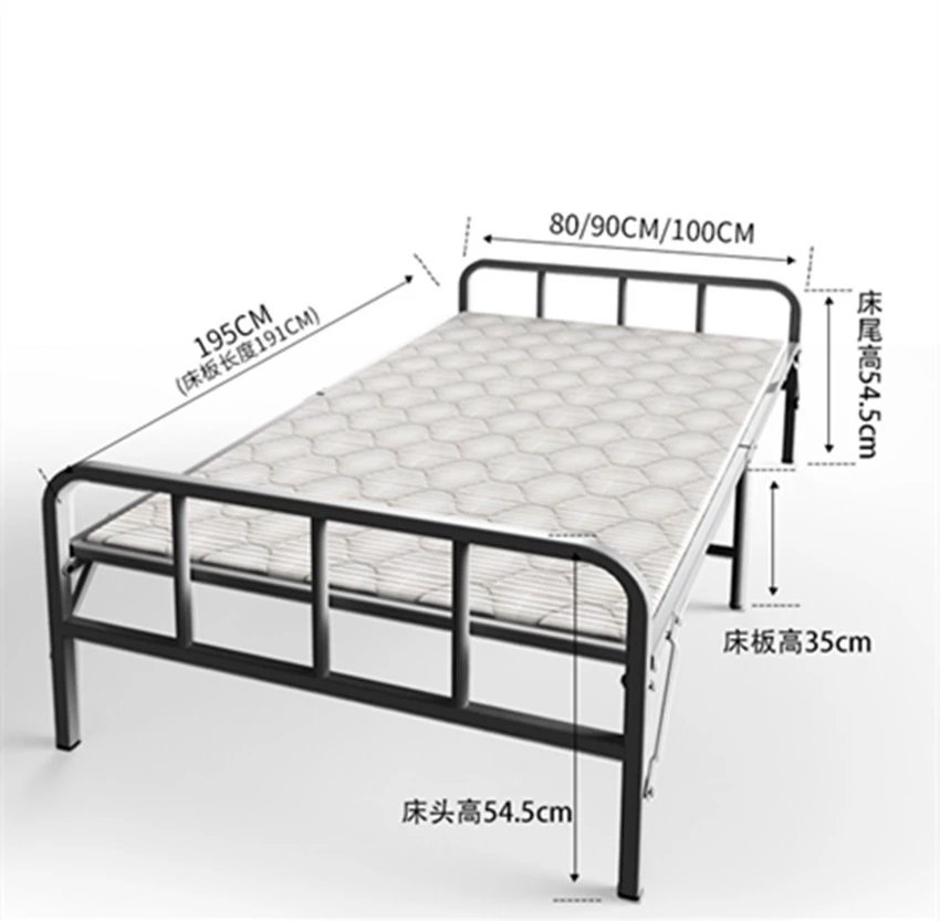 أثاث سرير واحد قابل للطي من الخشب الصلب